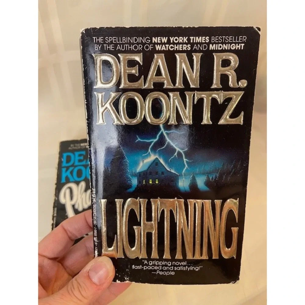 Dean R Koontz Phantoms and Lightning Vintage Paperback Book Lot Berkley 1980s